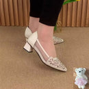 Sandália Eva™ com Strass e Renda / Seus Passos Com a Mais Pura Elegância e Sofisticação