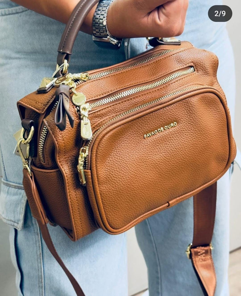 Bolsa Média Pavão em couro - A ideal para seu dia a dia - PROMOÇÃO VERÃO 2025 - Últimas Unidades.