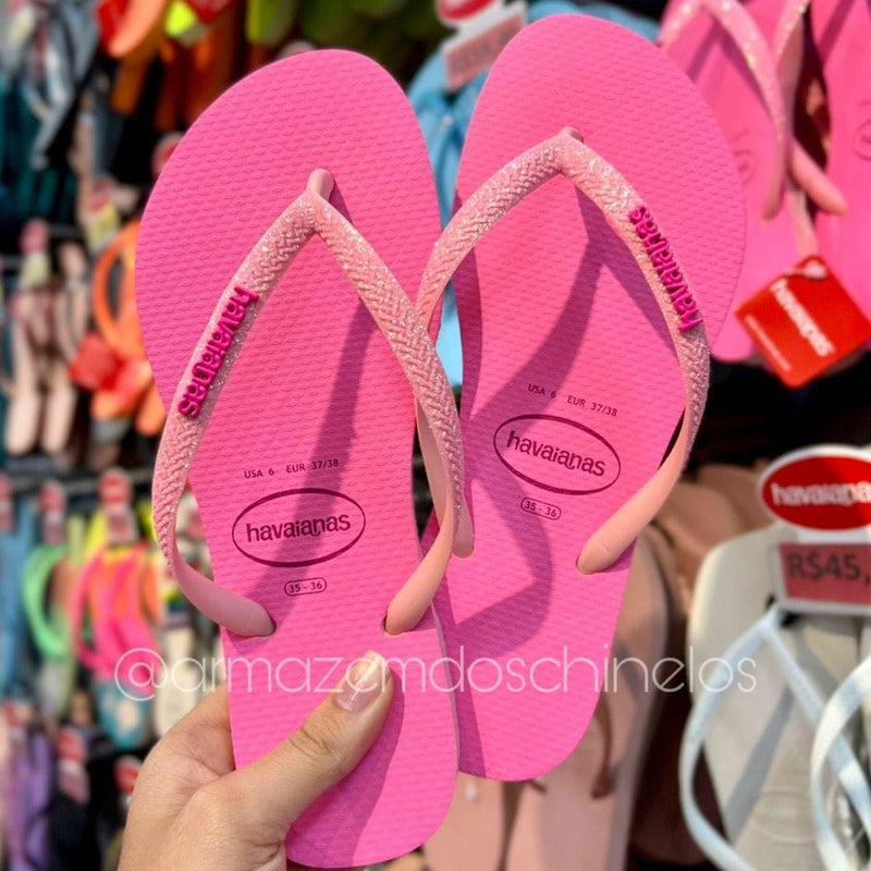 Havaianas Slim Neon Glitter - Lançamento Verão 2024 - (50%OFF) PROMOÇÃO VERÃO DE OFERTAS!