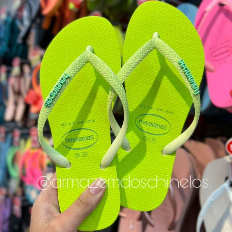 Havaianas Slim Neon Glitter - Lançamento Verão 2024 - (50%OFF) PROMOÇÃO VERÃO DE OFERTAS!