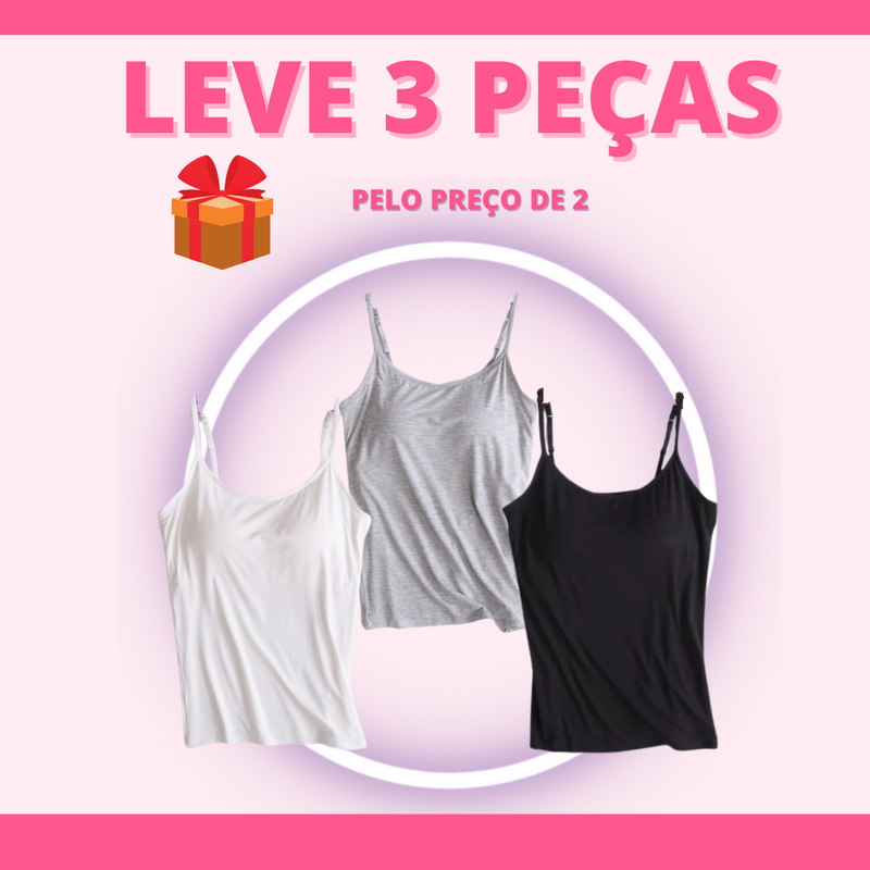 BellaFresh® Kit Blusinha Sutiã com Alcinha Fresh™ - Compre 2 leve 3 - compre 3 leve 5 -PROMOÇÃO VERÃO DE OFERTAS! (65%OFF) + FRETE GRÁTIS!