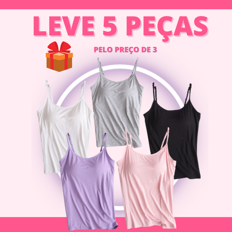 BellaFresh® Kit Blusinha Sutiã com Alcinha Fresh™ - Compre 2 leve 3 - compre 3 leve 5 -PROMOÇÃO VERÃO DE OFERTAS! (65%OFF) + FRETE GRÁTIS!