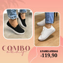 [MEGA PROMOÇÃO MÊS DO CONSUMIDOR] - COMBO OKAY!  2 PARES - Tênis Ortopédico SlimFit Branco + Slip Ortopédico Nobuc -