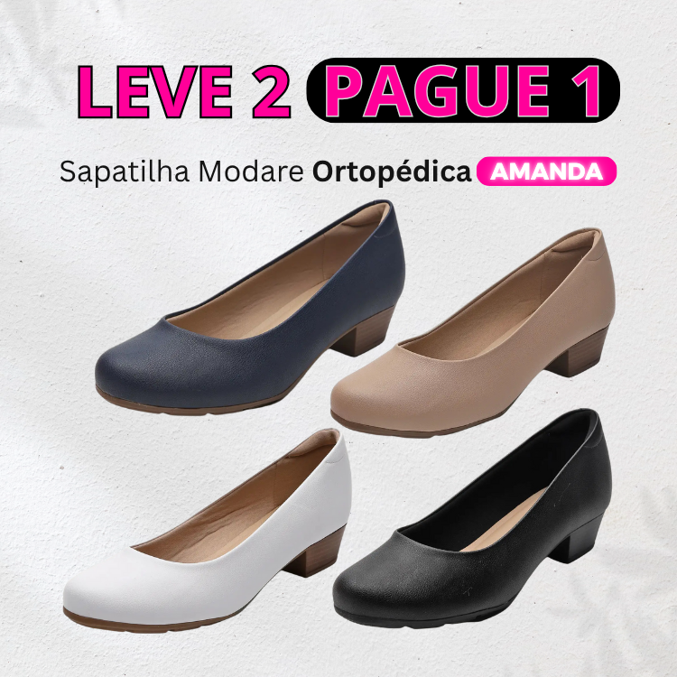 Sapatilha Ortopédica Amanda - A leveza e conforto que seus pés precisam! - PROMO DE AGOSTO! [COMPRE 1 LEVE 2] + BRINDE EXCLUSIVO!